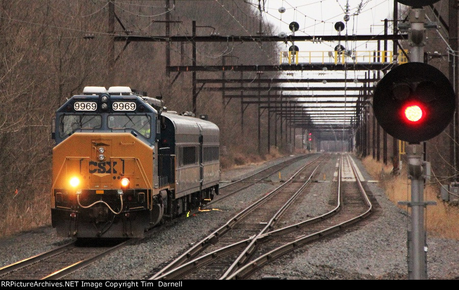 CSX 9969 on W003 geometry train